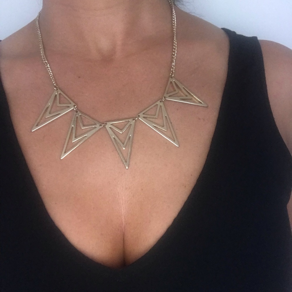 2/$12 Gold statement necklace